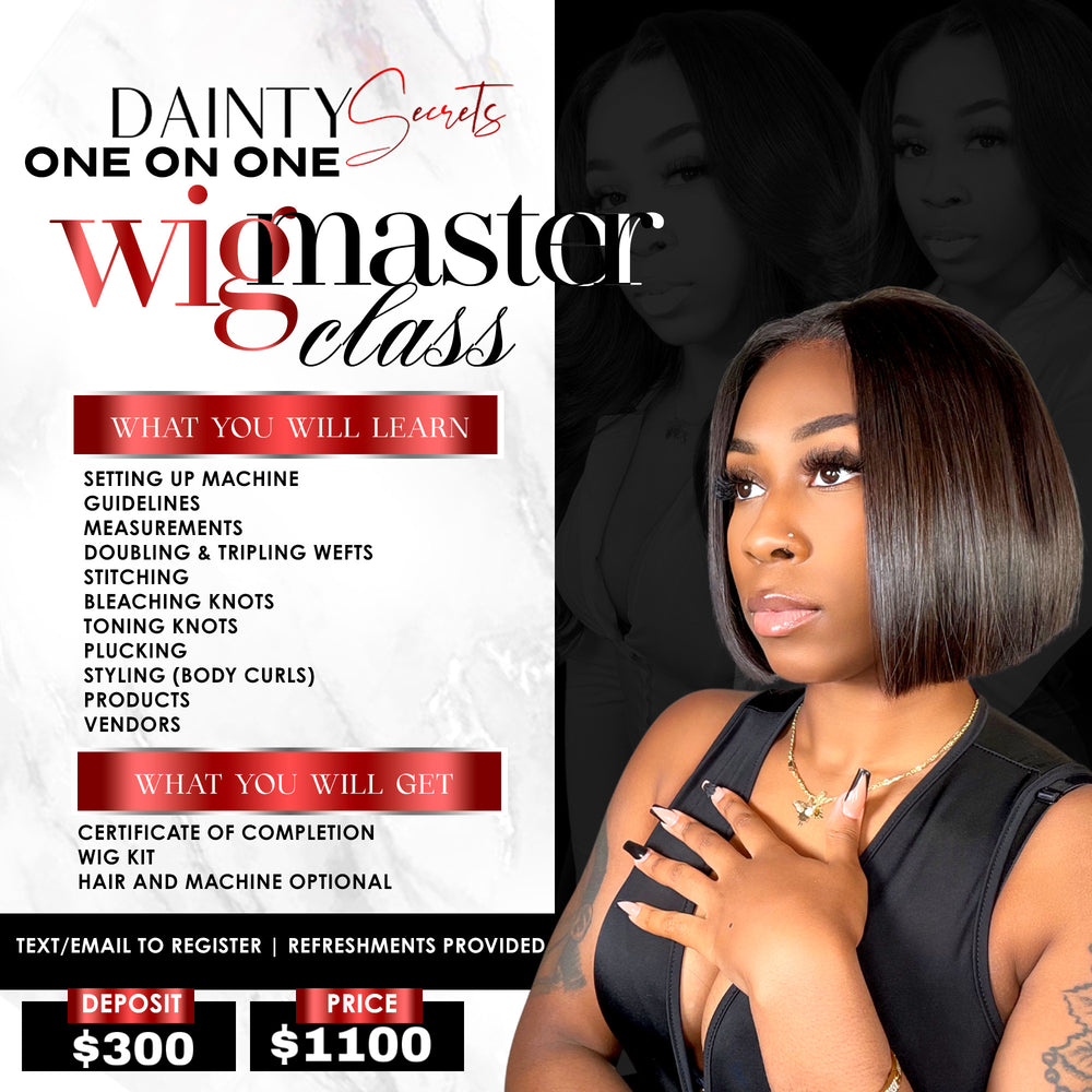 1 on 1 wig making Class (Kit Not Included) – Crownsbyjlatimore